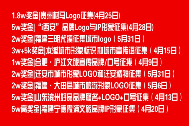 设计师重点关注：近期截止的地方文旅项目Logo征集