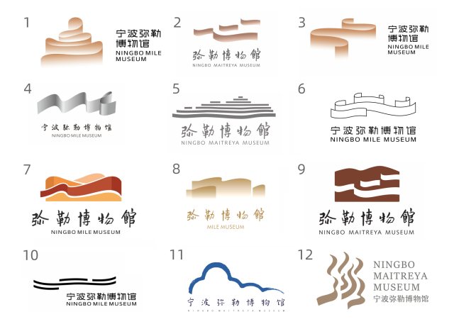 宁波弥勒博物馆LOGO征集入围的20件作品：有没有可能是同一家设计公司所为？