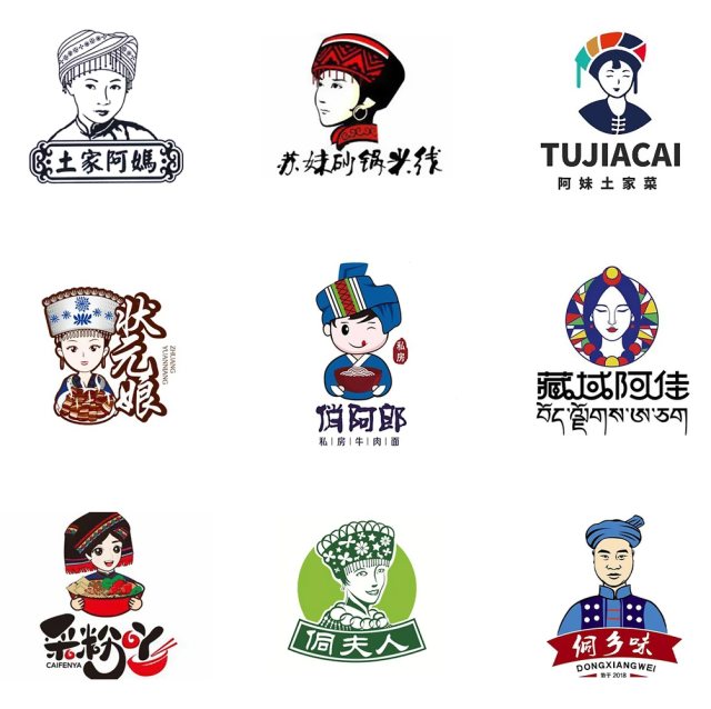 餐饮品牌卡通人物头像LOGO设计实际案例大全借鉴：餐厅卡通人像LOGO设计为什么更容易被记住