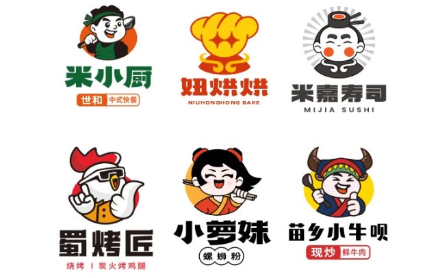 餐饮人物LOGO设计案例大全参考：餐饮人物LOGO设计为什么容易过时？