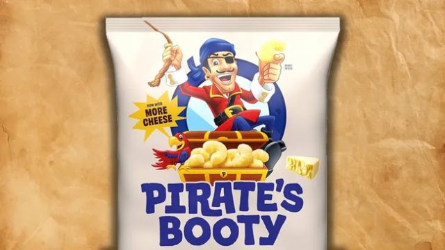 美国零食品牌Pirate´s Booty升级LOGO与包装设计，AI风格插画引发设计圈争议